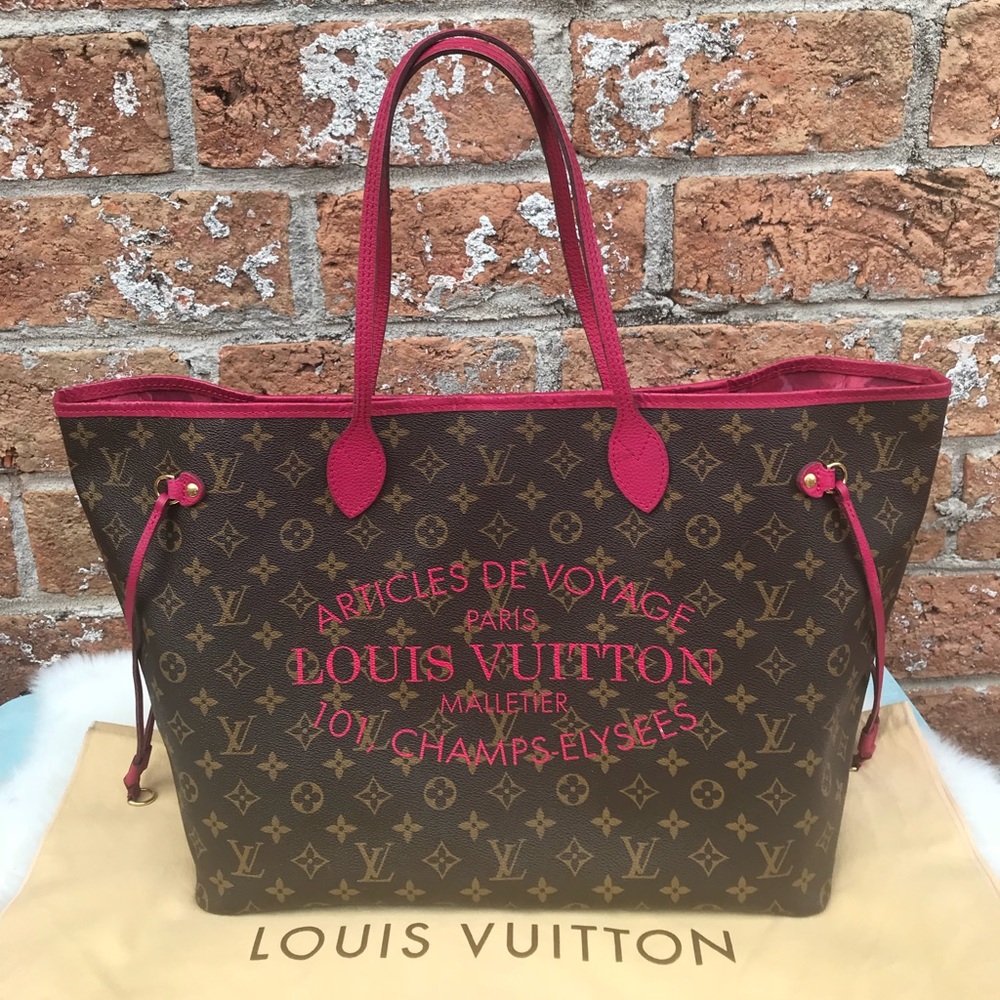 Authentic Louis Vuitton Neverfull GM ikat Rose